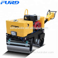 Mini road roller for laying asphalt walking double drum vibratory road compactor(FYL-800C)